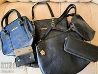 6-piece eco leather handbag set