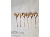 Old silver and gold plated tea spoons