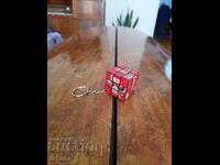 Old key ring, Coca Cola stacking cube, Coca Cola