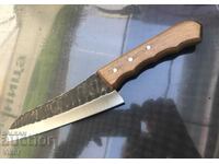 Turkey - hunting, hand-forged knife, leather case, 150x275 mm