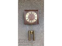 Old German wall clock with weights - Junghans - Antique
