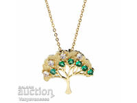Tree of life necklace in medical steel with 18k gold plating