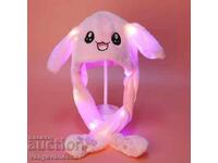 Removable bunny hat with moving ears and LED lights, BGN 17