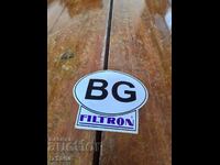 Old car sticker BG, Filtron