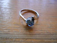 silver ring with aquamarine - 2.10 g / 925 pr