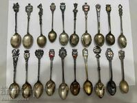 Collectible silver spoons. 94 pcs., 716.8 g. Sample 800